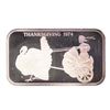 Image 1 : 1974 Thanksgiving Madison Mint 1 oz .999 Fine Silver Art Bar