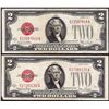 Image 1 : Lot of (2) 1928G $2 Legal Tender Notes