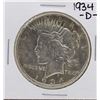 Image 1 : 1934-D $1 Peace Silver Dollar Coin