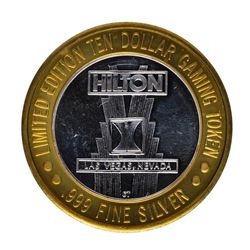 .999 Silver Hilton Las Vegas, Nevada $10 Casino Limited Edition Gaming Token