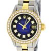 Image 1 : Rolex Ladies Two Tone 14K Blue Vignette VS Diamond Oyster Datejust Watch