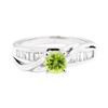 Image 2 : 14KT White Gold Lady's 1.20 ctw Peridot and Diamond Ring