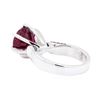 Image 3 : 14KT White Gold 0.20 ctw Diamond and Glass Filled Ruby Ring