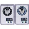 Image 2 : Lot of 1996-P & 1997-P $1 American Silver Eagle Proof Coins NGC PF69 Ultra Cameo