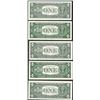 Image 2 : District Set of 1963B $1 Federal Reserve BARR Uncirculated Notes