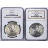 Image 1 : Lot of 1922-1923 $1 Peace Silver Dollar Coins NGC MS65