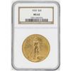 Image 1 : 1924 $20 St. Gaudens Double Eagle Gold Coin NGC MS62