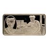Image 1 : 500 Grain Sterling Silver Franklin Mint 100 Greatest Americans Ingot