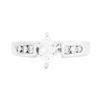 Image 1 : 14KT White Gold 0.75 ctw Diamond Ring