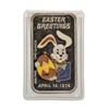 Image 1 : 1974 Easter Greetings 1 oz .999 Fine Silver Enamel Art Bar