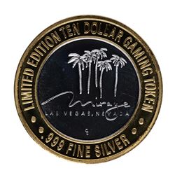 .999 Silver The Mirage Las Vegas, Nevada $10 Casino Limited Edition Gaming Token
