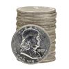 Image 1 : Roll of (20) 1957 Brilliant Uncirculated Franklin Half Dollars