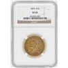 Image 1 : 1874 $10 Liberty Head Eagle Gold Coin NGC VF35