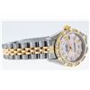 Image 4 : Rolex Ladies Two Tone 14K Pink Mother Of Pearl Pyramid Diamond Datejust