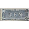 Image 2 : 1864 $10 Confederate States of America Note