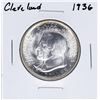 Image 1 : 1936 Cleveland Centennial Commemorative Half Dollar Coin