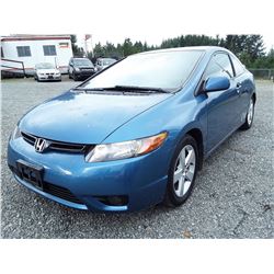 E3 --  2007 Honda Civic LX , Blue , 228199  KM's