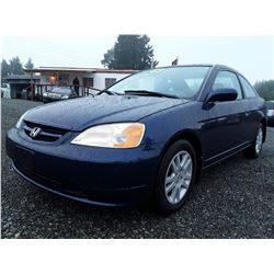 G3 --  2001 Honda Civic S , Blue , 209089  KM's