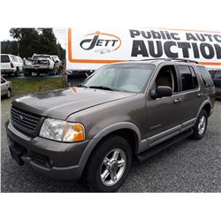 I2 --  2002 Ford Explorer XLT , Brown , 181310  KM's