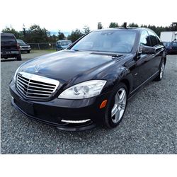 K3 --  2012 Mercedes-Benz S 550V 4 Matic , Black , 77548  KM's