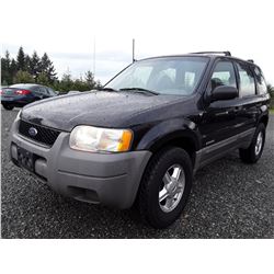 A12 --  2001 Ford Escape XLS , Black , 238609  KM's