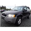 Image 1 : A12 --  2001 Ford Escape XLS , Black , 238609  KM's