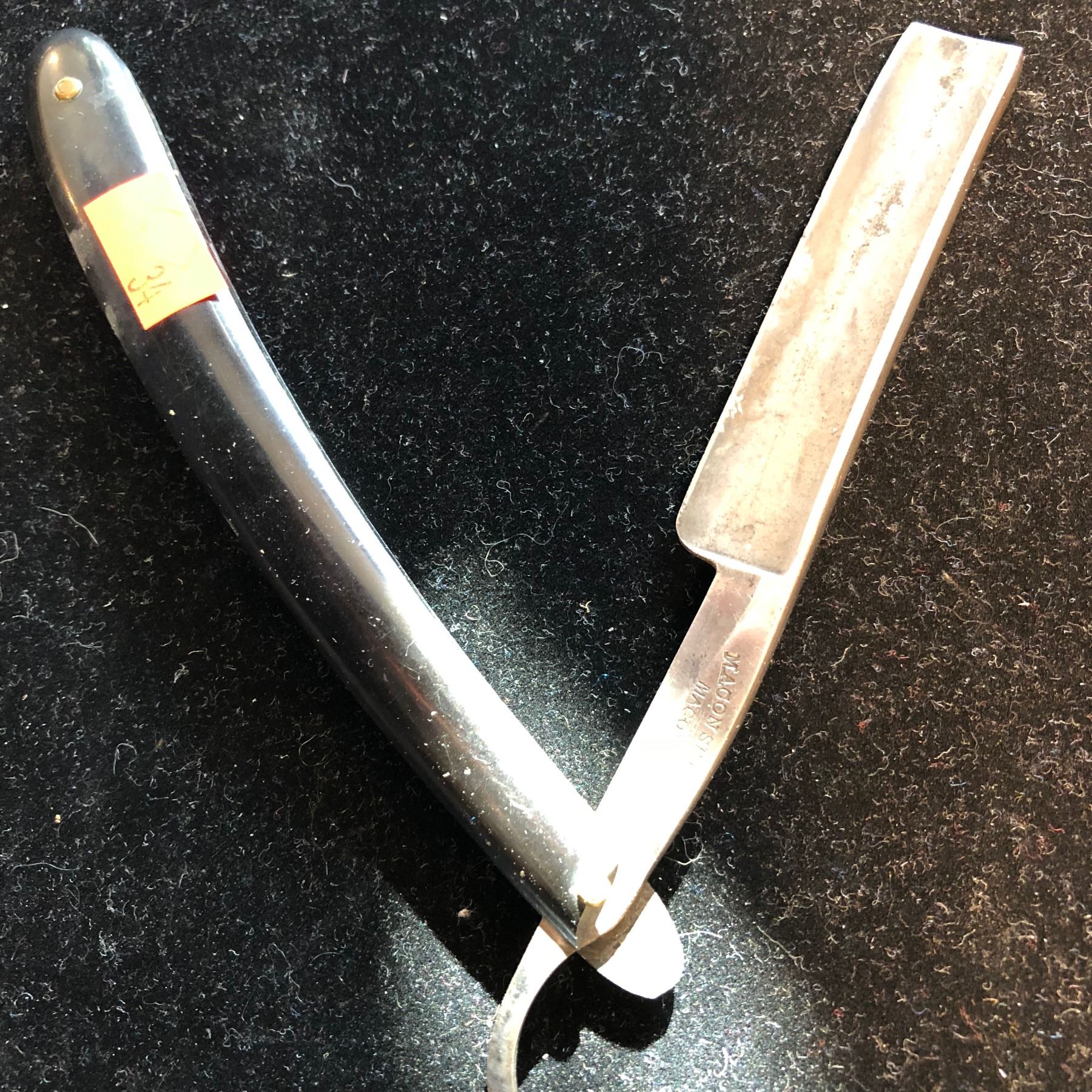 Vintage Straight Razor stamped MACON SHEAR CO Macon, MO