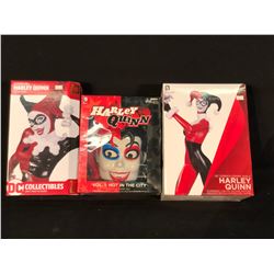 COLLECTION OF 3 HARLEY QUINN FIGURINES