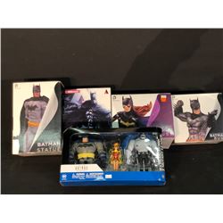 COLLECTION OF DC FIGURINES INC. BATMAN SET, AND 4 OTHER BATMAN FIGURINES