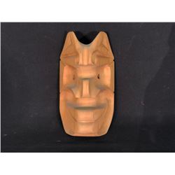 DORMAN, OF KWAGIUTL FIRST NATION, R. BELL VILLAGE ISLAND, BC, "BOOKWUS" HAND CARVED MASK, 10'' T X