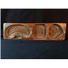 Image 1 : ANTIQUE WOODEN CHINESE COOKING MOLDS, FEATURING TRADITIONAL PEACH, SQUARE AND MUSHROOM DESIGNS,