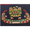 Image 2 : HAND CRAFTED FIRST NATIONS BLANKET WITH BALD EAGLE AND SERPENT DESIGNS, ABALONE