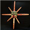 Image 1 : ROBERT JOSEPH, OF SQUAMISH NATION, HAND CARVED AND PAINTED 8 RAY SUN MASK WITH MAN DESIGNS, APPROX.
