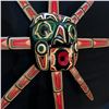 Image 2 : ROBERT JOSEPH, OF SQUAMISH NATION, HAND CARVED AND PAINTED 8 RAY SUN MASK WITH MAN DESIGNS, APPROX.
