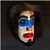 Image 2 : MATT JAMES "INTRUDER" HAND CARVED AND PAINTED PORTRAIT MASK WITH FUR ACCENTS, FROM KWAGIULT FIRST