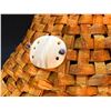 Image 2 : WAYNE BELL, HAND WOVEN FIRST NATIONS HAT WITH ABALONE SHELL ACCENT, APPROX. 7'' TALL X 13'' WIDE