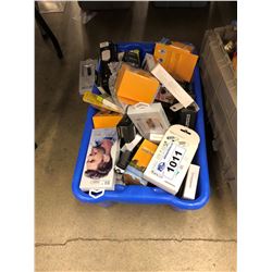 BIN OF ASSORTED DOLLAR STORE ITEMS, BIN NOT INCLUDED