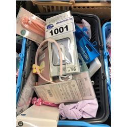 BIN OF ASSORTED DOLLAR STORE ITEMS