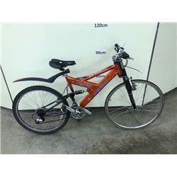 ORANGE DUNLOP WHIPLASH FULL SUSPENSION MOUNTAIN BIKE