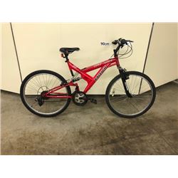 RED RALEIGH LEGEND 21 SPEED FULL SUSPENSION MOUNTAIN BIKE