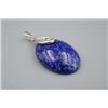 Image 2 : A Natural Lapis Pendnat Inlaid with 925 Silver.
