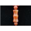 Image 2 : A Red Agate "Bamboo" Pattern Necklace.