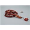Image 4 : A Red Agate "Bamboo" Pattern Necklace.