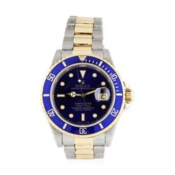 Rolex Mens Two-Tone Submariner Wristwatch