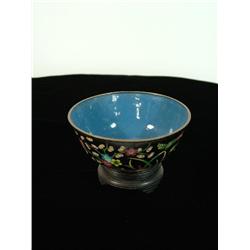 Pair of Chinese 20th Century Cloisonne and Copper Bowl