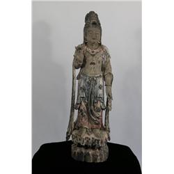 19th Century Polychrome Bodhisattva