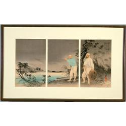 Japanese Woodblock Triptych