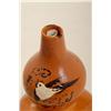 Image 3 : Chinese Vase with White Bird and White flower on Brown