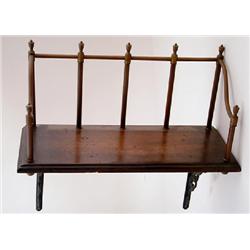 Wooden Shelf with Cast Iron Frame