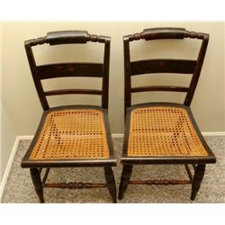 Two Hitchcock-Style Antique Chairs